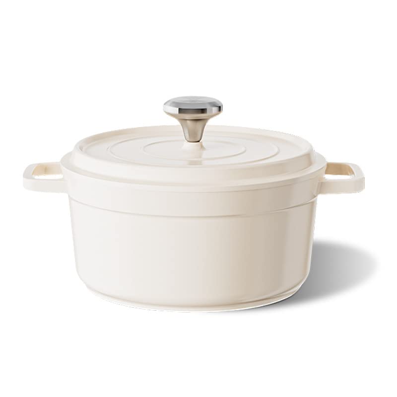 Azonee Enameled Cast Iron Dutch Oven 5 Qt Pot with Lid Nonstick Enameled Dutch Oven Dual Handles Ceramic Saucepan Kitchen Cookware for Heavy-Duty Cookware for Braising Stews Roasting