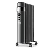 Taurus Alpatec Connect 1500 - Radiador de aceite inteligente, Wifi, APP, Controles por voz, 1500W, 3 intensidades, temperatura ajustable, modo ECO, ruedas, programable, 8 elementos, hasta 15m2
