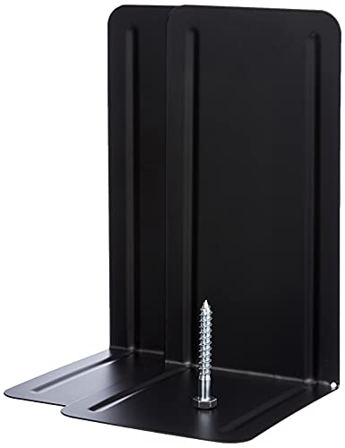 ALCO-Albert 4303-11 Buchstützen aus Metall 130x240x140 mm, 2 Stück, schwarz