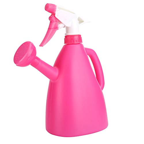 Qiilu 屋内植物噴霧器 900ml 2 in 1 デュアルユース家庭用手動噴霧器バルコニーイオン噴霧じょうろ - ガーデニング用調節可能なスプレーボトル