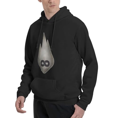 Men Hoodie T Shirt Print Hoodies Long Sleeve Sweatshirt Black4