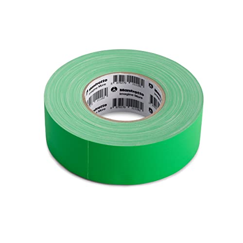 Manfrotto Chroma Key Green Gaffer Tape 50mm x 50m, Qualitätsband, Ultrastarker Halt, Geeignet für Keying Technik, StudioLink, Panoramahintergrund, LL LB7966