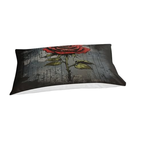 Housse de couette microfibre de qualité supérieure avec imprimé 3D floral pour lit une place