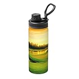 ZKZBDPLK Isolierter Golfplatz-Wasserkocher, 530 ml, der ultimative Sportbegleiter für Outdoor-Enthusiasten, Druck in voller Breite, Edelstahl-Konstruktion, auslaufsicheres Design