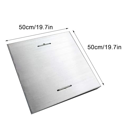 Plaque d'égout en fonte robuste de 50 cm assurant un accès sécurisé - 3