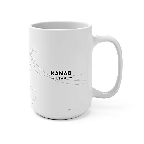 Taza Kanab Utah UT Mapa 15 oz miniatura 1