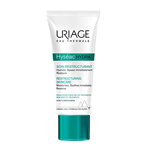 Uriage Hyseac Hydra - Crema Emoliente y reestructurante para pieles deshidratadas y grasas agradables con imperfecciones, 40 ml