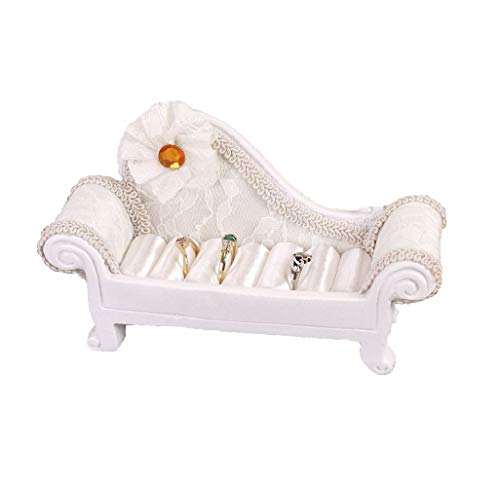 Ring Holder Jewelry Stand - Display, Present, Gift, Accessories Tray (Mini-Sofa: White) Ring Holder Jewelry Stand - Display, Present, Gift, Accessories Tray (Mini-Sofa: White)
