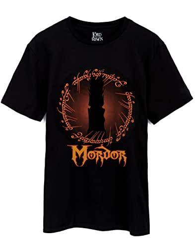 Image of The Lord Of The Rings Mens T-Shirt | Adults Womens Mordor Evil Sauron Base Black Top | Movie Merchandise