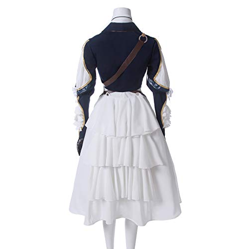 Nuoqi Violet Evergarden Cosplay Costume Womens Anime Uniform Dress Suit Outfit Dark Blue