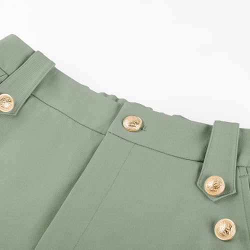 GRACE KARIN Womens Work Pants Business Casual Pants for Women Wide Leg High Waisted Dressy Office Pants Grey Green L — view 3