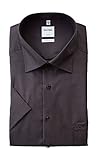 OLYMP Hemd Halbarm Luxor, Anthrazit, Comfort Fit, Bügelfrei, Knitterfrei, 100% Baumwolle, New Kent Kragen, Kurzarm 1/2 (42)