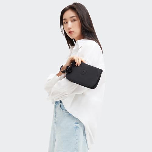 Image of Kipling Womens Creativity Extra Large Wristlet, Versatile Cosmetics Kit, Lightweight Nylon Travel Organizer Pouch, Black Noir, Extra Large US