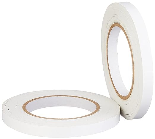 kumawat Incorporation Double Side Tissue Tape for Art & Craft, 12mm (Width), 50 Meters (Length), Pack of 2