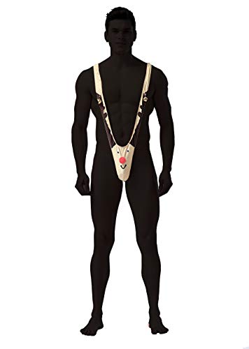 Christmas Gag Gift Reindeer Mankini Men Thong Underwear With Bells For White Elephant Exchange Gifts Valentines Day #TOP2