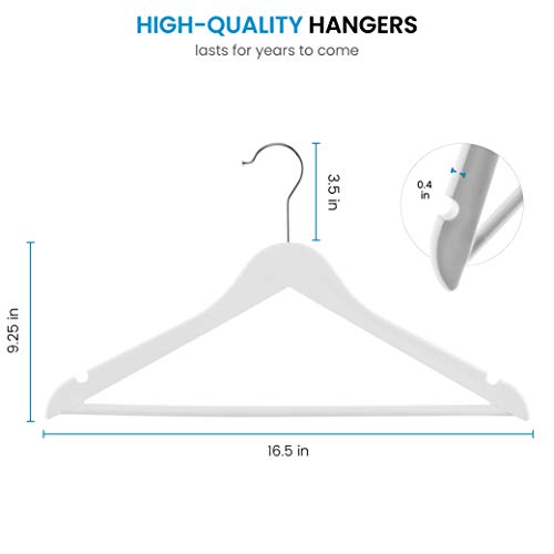 Modern Wood-Look Plastic Coat Hanger 20 Pack, Wood Imitation Plastic Suit Hanger With Non Slip Pants Bar, Splinter-Free, Notched Shoulder, Heavy Duty Hangers For Heavy Garments, Dress, Jackets, Jeans #TOP7