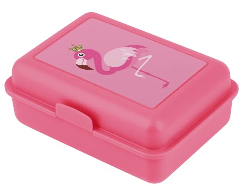 Baagl Boîte à goûter pour enfants avec compartiments - Boîte à goûter avec séparateur pour l'école et le jardin d'enfants - Lunchbox avec compartiments pour les filles (Flamant Rose)
