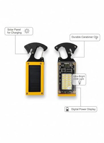 Image of Sarjak Rechargeable Spotlight Flashlight High Lumen 10000 Lumen LED Handheld Spotlight Searchlight with COB White Red Yellow Light,IP65 Waterproof 11 Modes (New Keychain Light)