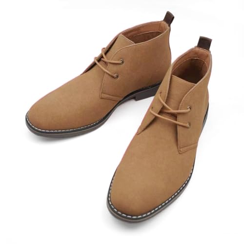 Image of Finishing & Sewing Men's Classic Dress Casual Chukka Boots Lace Up Desert Ankle Boots
