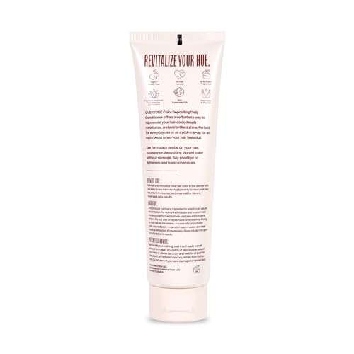 Image of Overtone Daily Color Depositing Conditioner: 4.5oz Temporary Coloring Conditioner w /Shea Butter & Coconut Oil, Refresh Color & Prevent Fading, Vegan & Cruelty-Free, Pastel Silver is Serene Silver