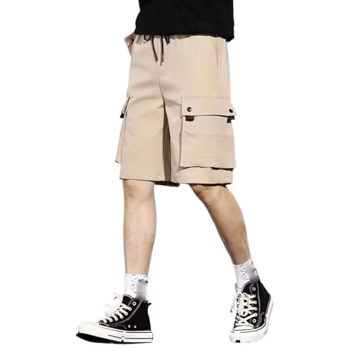 Short cargo Y2k noir homme vêtement streetwear japonais large et confortable