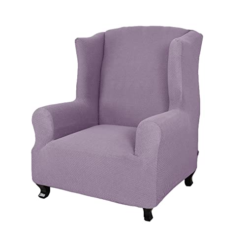 Funda sillón orejero poliéster elastano lavable con base elástica 2