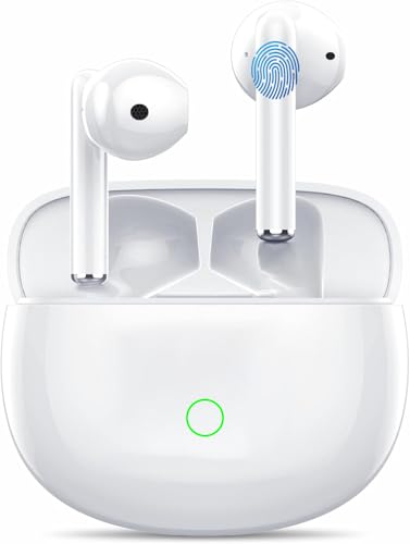 Genérico Auriculares Inalámbricos,In Ear Auriculares Bluetooth 5.4 con Cancelacion Ruido HD Mic,56H de Reproducción,HiFi Estéreo Cascos Inalambricos,IPX8 Impermeable