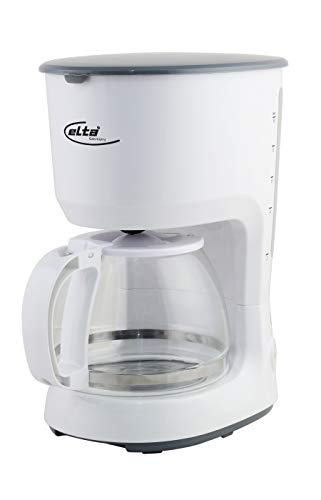 Elta Kaffeemaschine Classic Line KM-750.16 (750 Watt, 12 Tassen, Glaskanne, Permanent-Filter, Anti-Tropf-Funktion, weiß), Farbe:weiss Cover