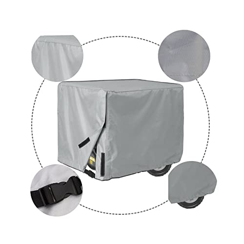 Abdeckungen für Generatoren, Generatorabdeckung mit 210D-Polyestertaft, Outdoor Garden Terrassen Schutz für Generatoren passend für meisten 3000-5000 Watt Generatoren, Wasserdicht staubdichte(Grau)