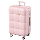 MGB Large Suitcase 28 Inch Luggage Trunk Luggages with Spinner Wheels, Diamond Textured TSA Approved Check In Luggage Lightweight Hard Case Luggage for Travel-Pink