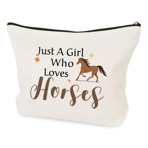 Horse Lovers Cosmetic Makeup Bag Horse Gifts for...