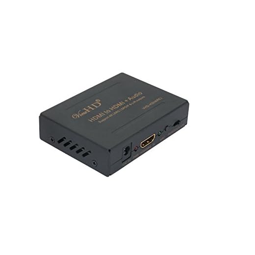 ViewHD HDMI Audio Extractor Support Ultra HD | 4K | ARC | MHL | TOSLINK Optical Audio Output + RCA L/R Audio Converter | VHD-H2HARCi