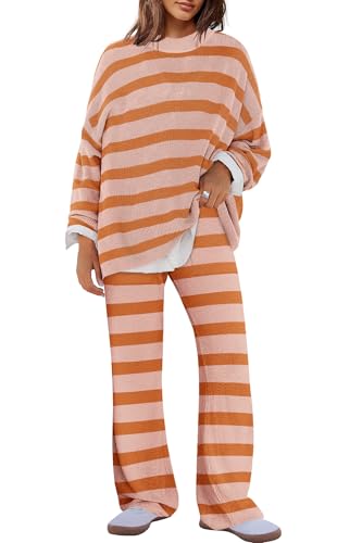 SHEWIN Woen's Pajaa Sets Long Sleeve Short Sleeve 2 Piece Lounge Sets