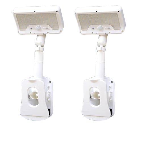 Obotsnoi 2 luces de abrazadera de energía solar para exteriores, recargables, 3 modos, textura ABS + PS, adecuadas para camping, jardín, decoración de luces solares al aire libre