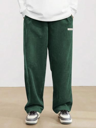 Image of ZAFUL Men's Corduroy Straight Leg Loose Fit Casual Pants