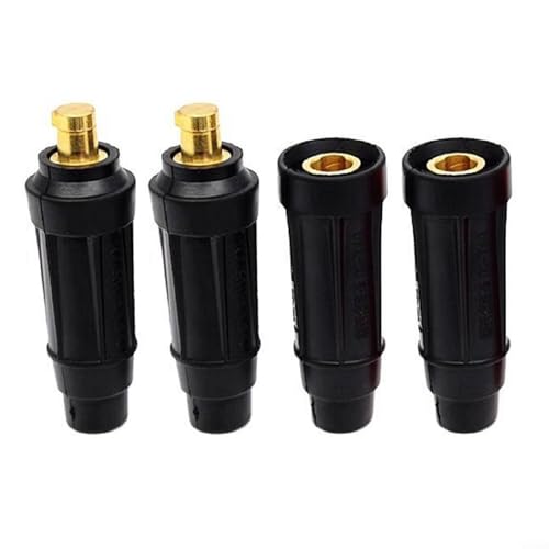 Lot de 2 paires de connecteurs de câble de soudage TIG DKJ35-50 315 A à raccord rapide mâle/femelle, connexion robuste pour machines à souder