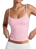 ♥Material:This double-layer spaghetti strap sleeveless tops Material lightweight,Has unique breathability and elasticity Known for its ability to wick away moisture,keeping the wearer cool and comfortable even in warm weather. ♥Design:spaghetti strap...
