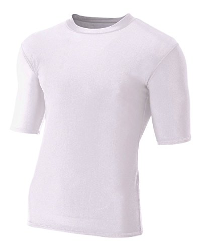 White Adult Medium Half Sleeve Compression