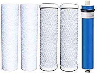 HYDRO LOGIC STEALTH RO100 COMPATIBLE FIVE FILTER PACK - 100 GPD RO MEMBRANE, CARBON, SEDIMENT FILTER FOR HYDROLOGIC SYSTEMS BY IPW INDUSTRIES INC