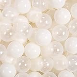 STARBOLO 100 Ball Pit Balls Phthalate Free BPA Free Crush Proof Plastic - Beige Colors in Reusable Play Toys for Kids with Storage Bag