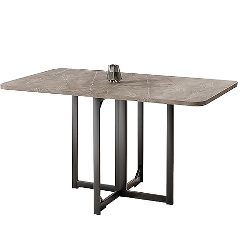 Table à dîner polyvalente grise pour repas conviviaux en style ferme