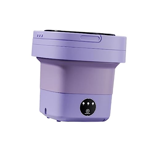 ATORSE Foldable Mini Washing Machine 6.5L 3 Models Powerful for Travel Dorm Laundry Violet