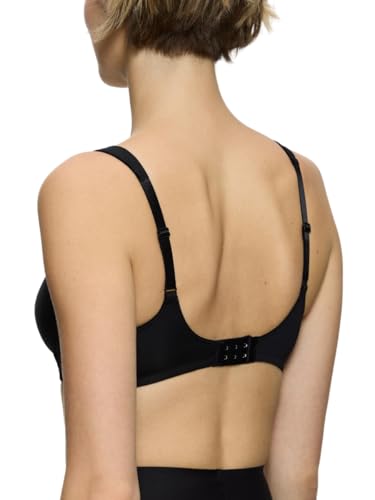 Triumph Damen BH Modern Soft+Cotton N, ohne Bügel, ohne Polsterung, Verstellbare Träger, 110C, Schwarz – Ansicht 2