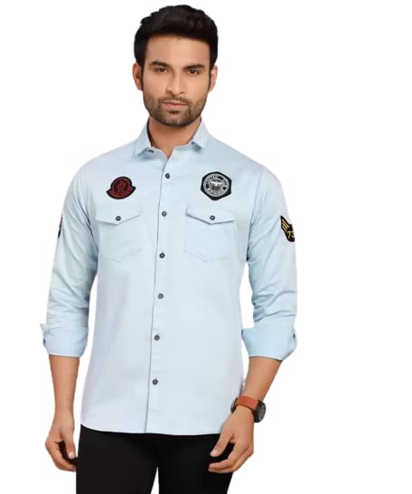 Image of Men's Solid Slim Fit Casual Shirt