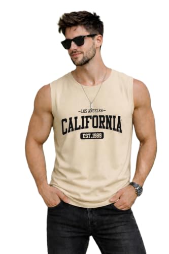 Image of JUGULAR Tank Tops Sleeveless T-Shirt for Men Gym Wear Vest Printed Stylish Round Neck Running for Sports Workout Fitness & Casual or Beach Wear