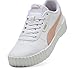 PUMA Women's Carina 3.0 Sneaker, White-Rose Quartz Gold, 9.5