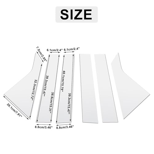 FZJDSD Chrome Silver Pillar Posts Door Window Trim 6pcs Compatible with Chevy Impala 2014 2015 2016 2017 2018 2019 2020 by FZJDSD - Image 3