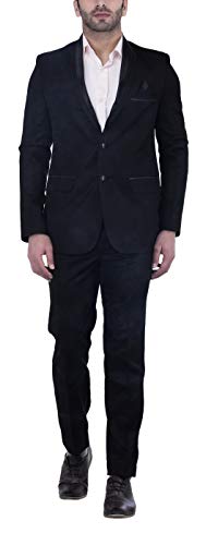 Image of hangup Men's Synthetic Notch Lapel LM Suit Blue Tuxedo 38
