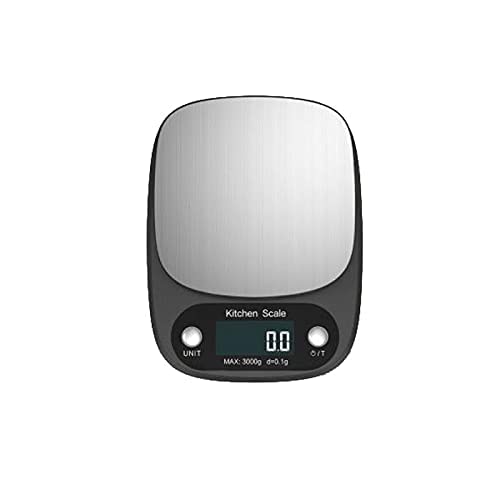 Báscula de cocina USB para alimentos, función de pantalla LCD retroiluminada, para pesar alimentos, tamaño: 21,5 x 15,5 cm, 1 báscula