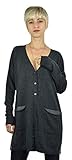 1stAmerican Langärmliche Strickjacke Für Damen Mit Knöpfen Aus Seide Und Kaschmir Passform Oversize